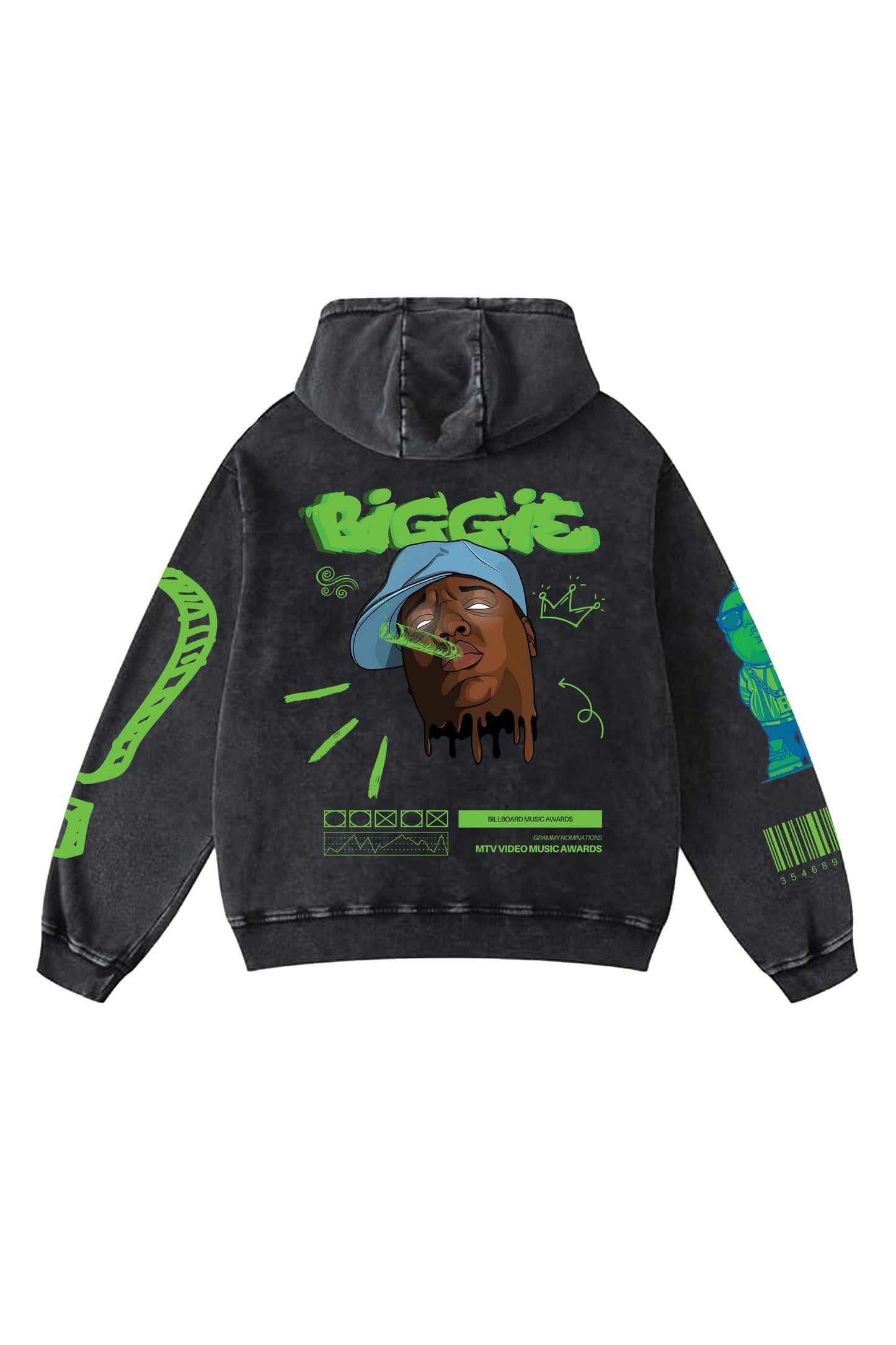 Biggie Designed Oversized Hoodie