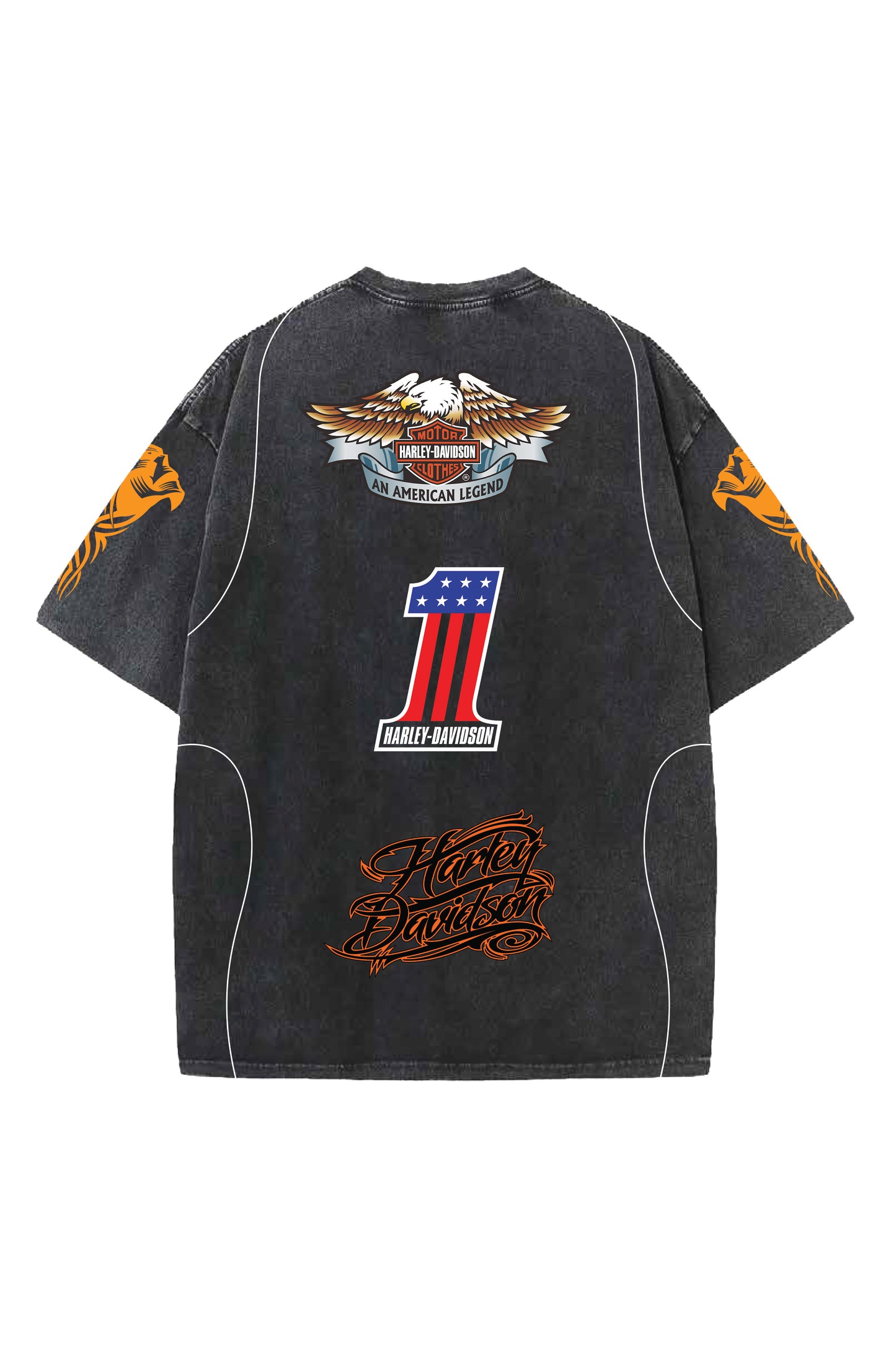 Harley Davidson Designed Premium Heavyweight Oversized T-shirt