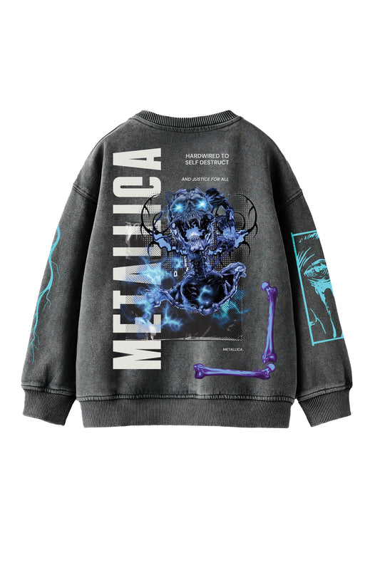 Metallica Designed Oversized Sweatshirt