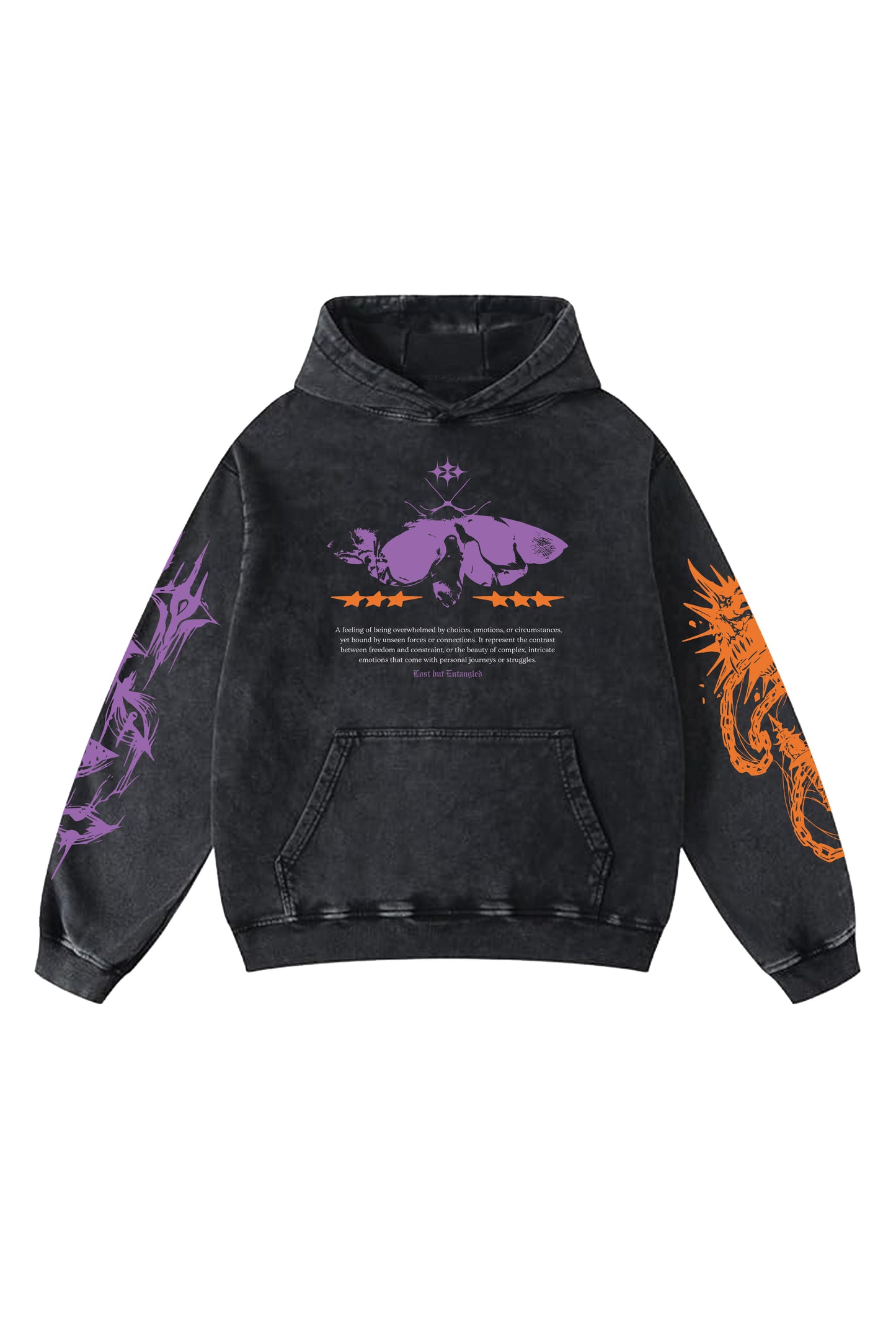 Lost But Entangled Designed Oversized Hoodie