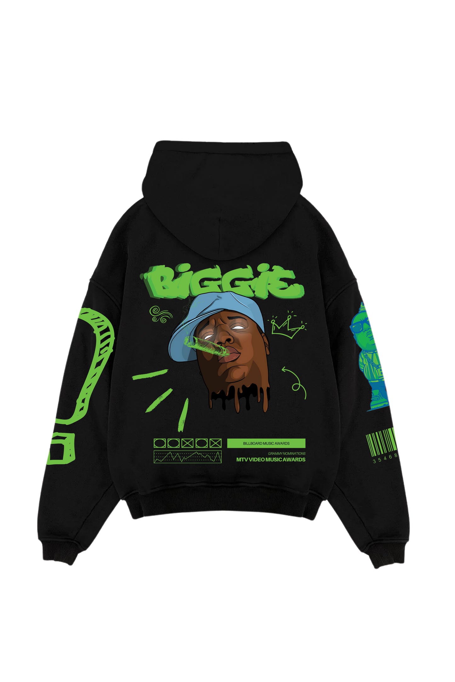 Biggie Designed Oversized Hoodie