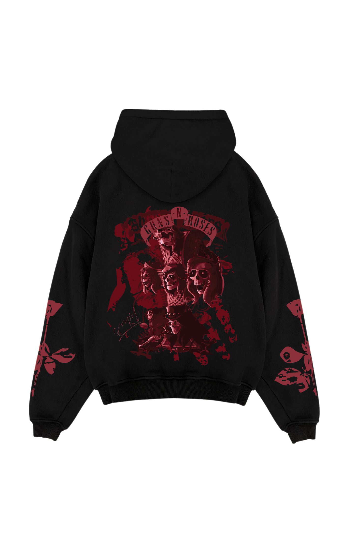 Guns N Roses Designed Oversized Hoodie