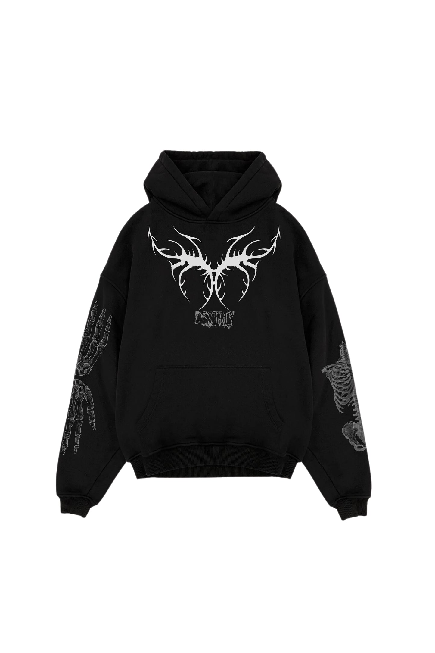 Seek And Destroy Designed Oversized Hoodie