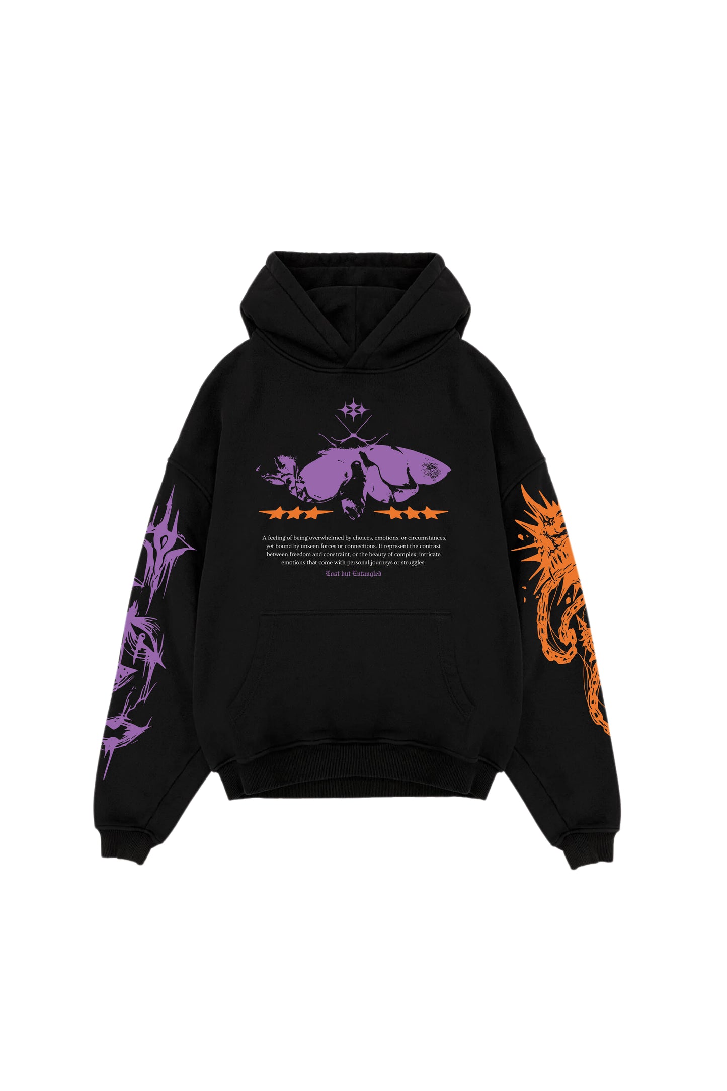 Lost But Entangled Designed Oversized Hoodie