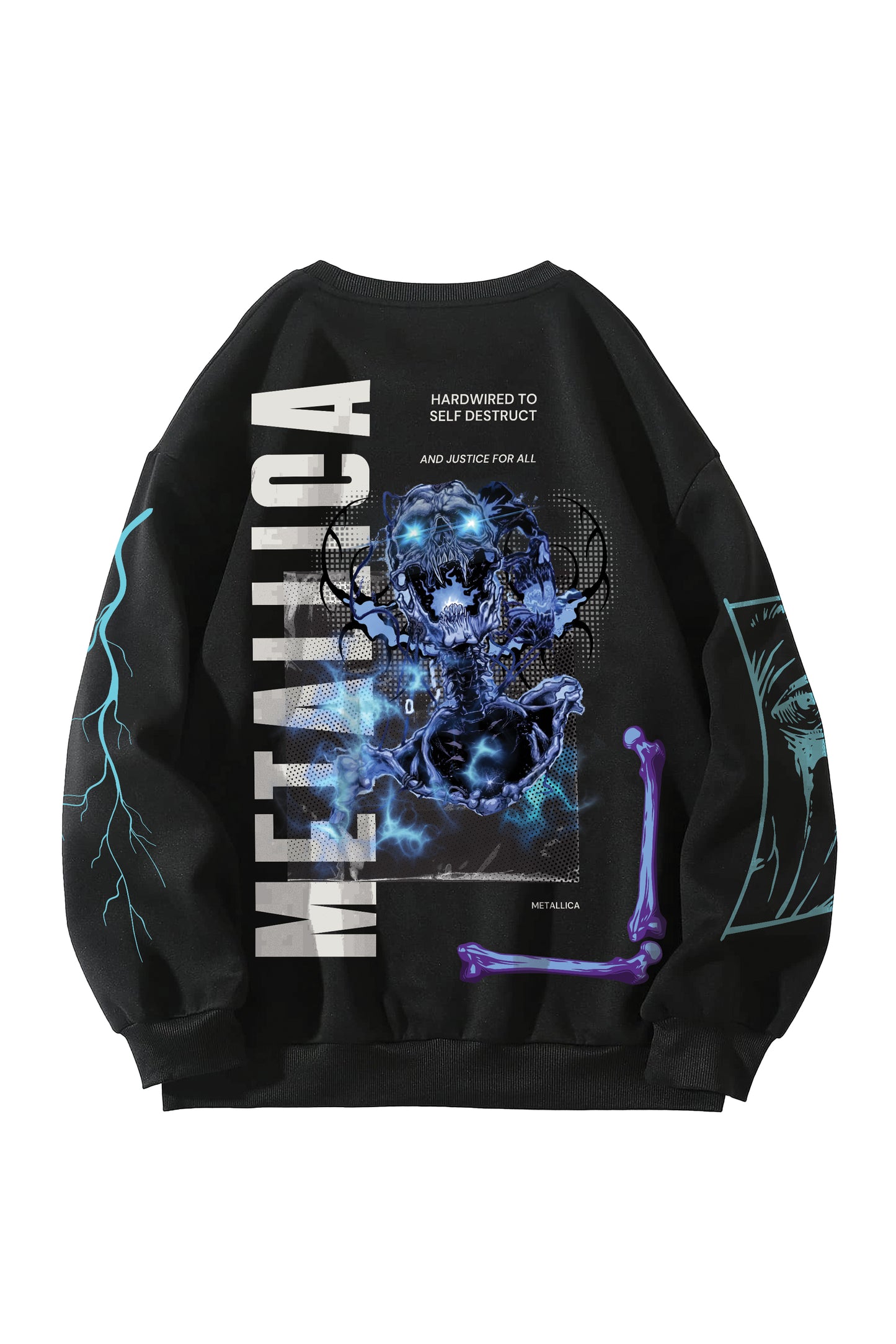 Metallica Designed Oversized Sweatshirt