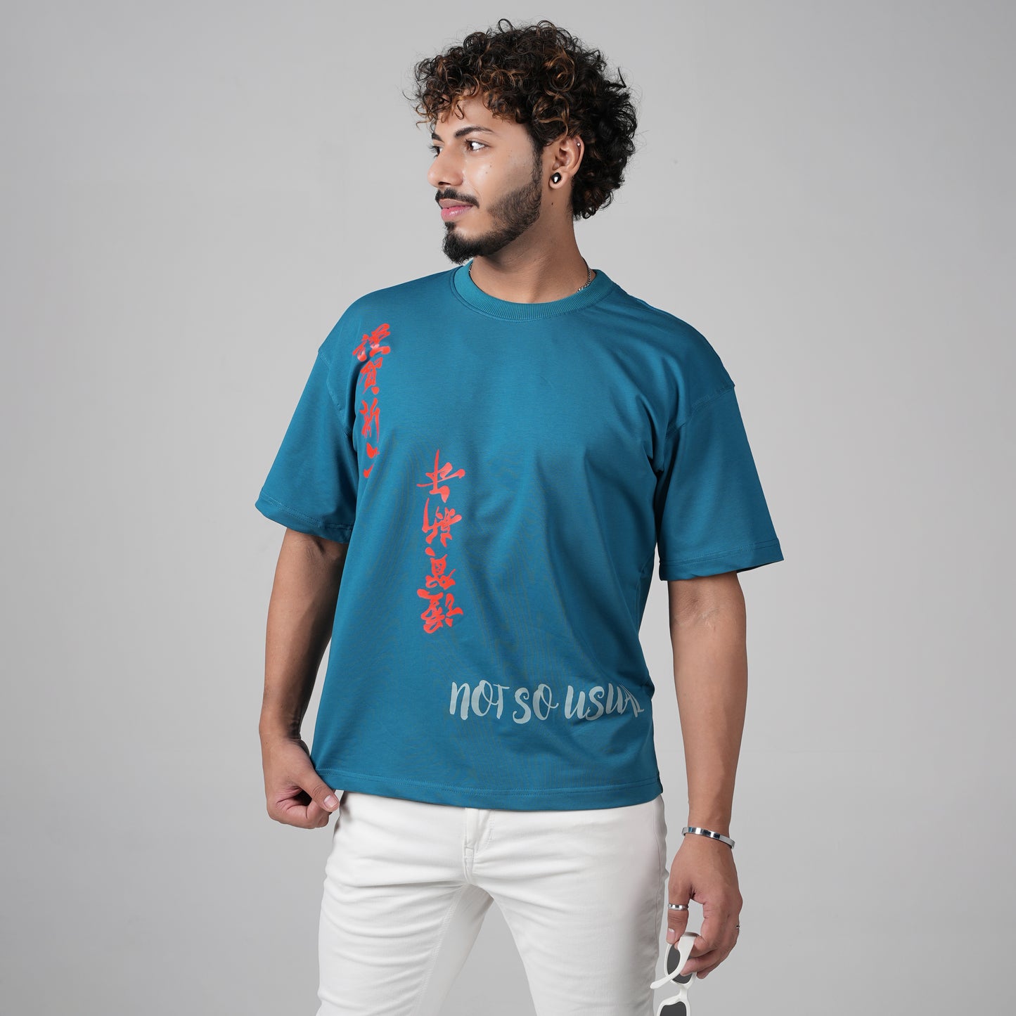 Sail Boat in teal T-Shirt