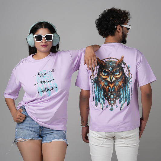 Dream catcher owl in Lavender T-Shirt