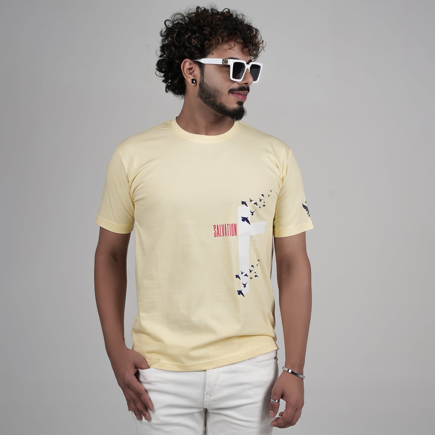 Salvation in Yellow T-Shirt