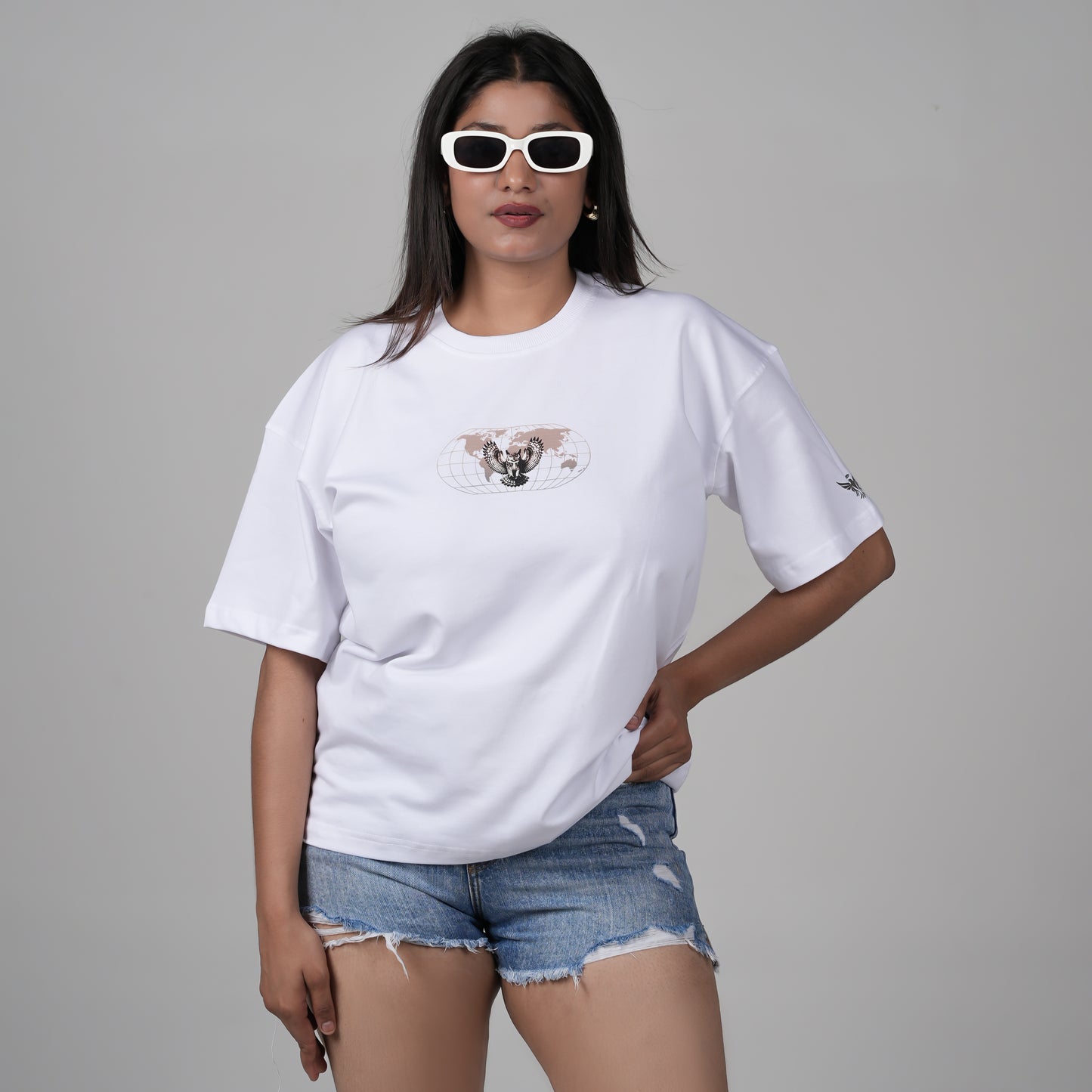 Owl wings in White T-Shirt