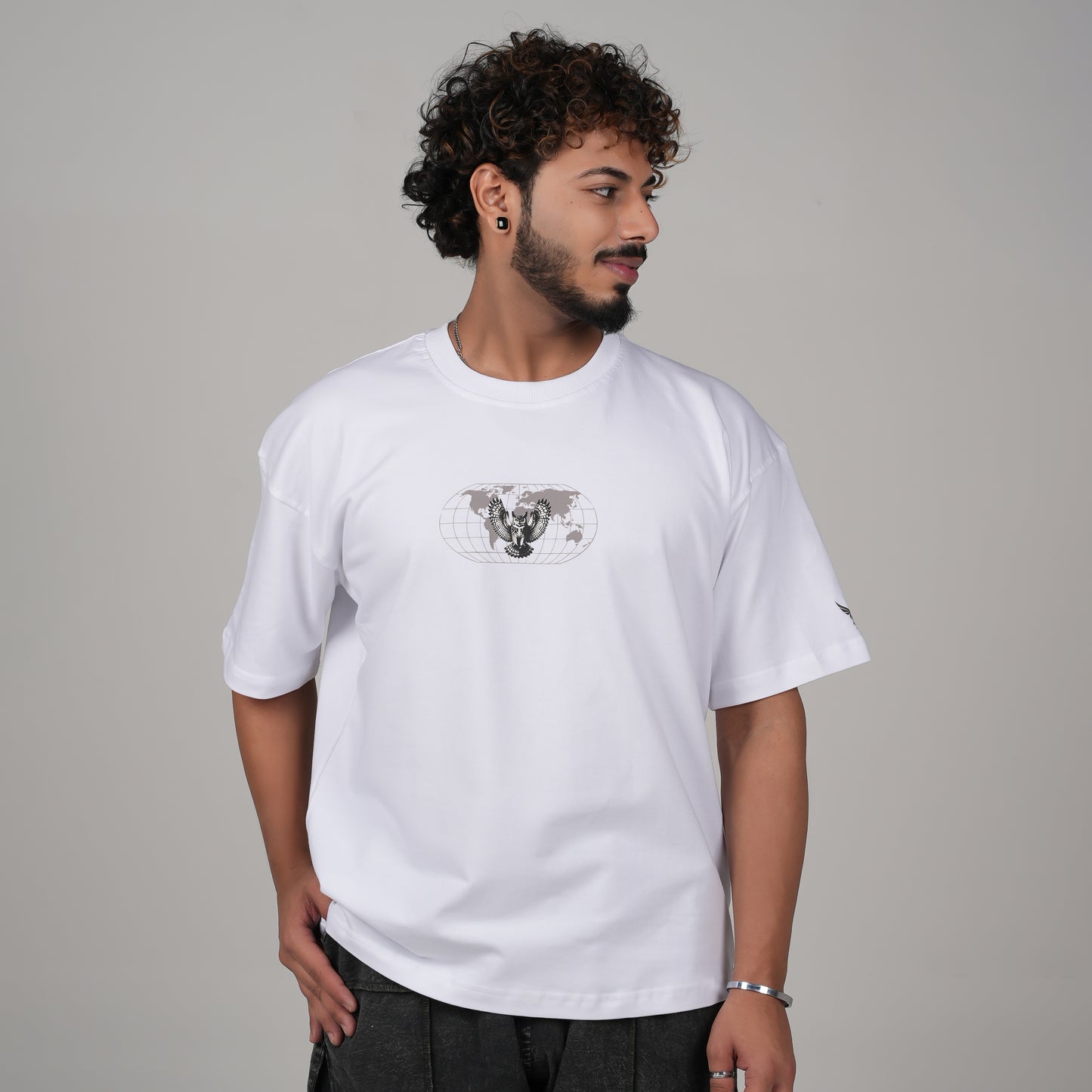 Owl wings in White T-Shirt