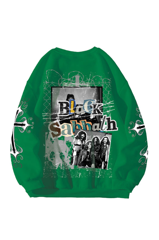 Black Sabbath Designed Oversized Sweatshirt