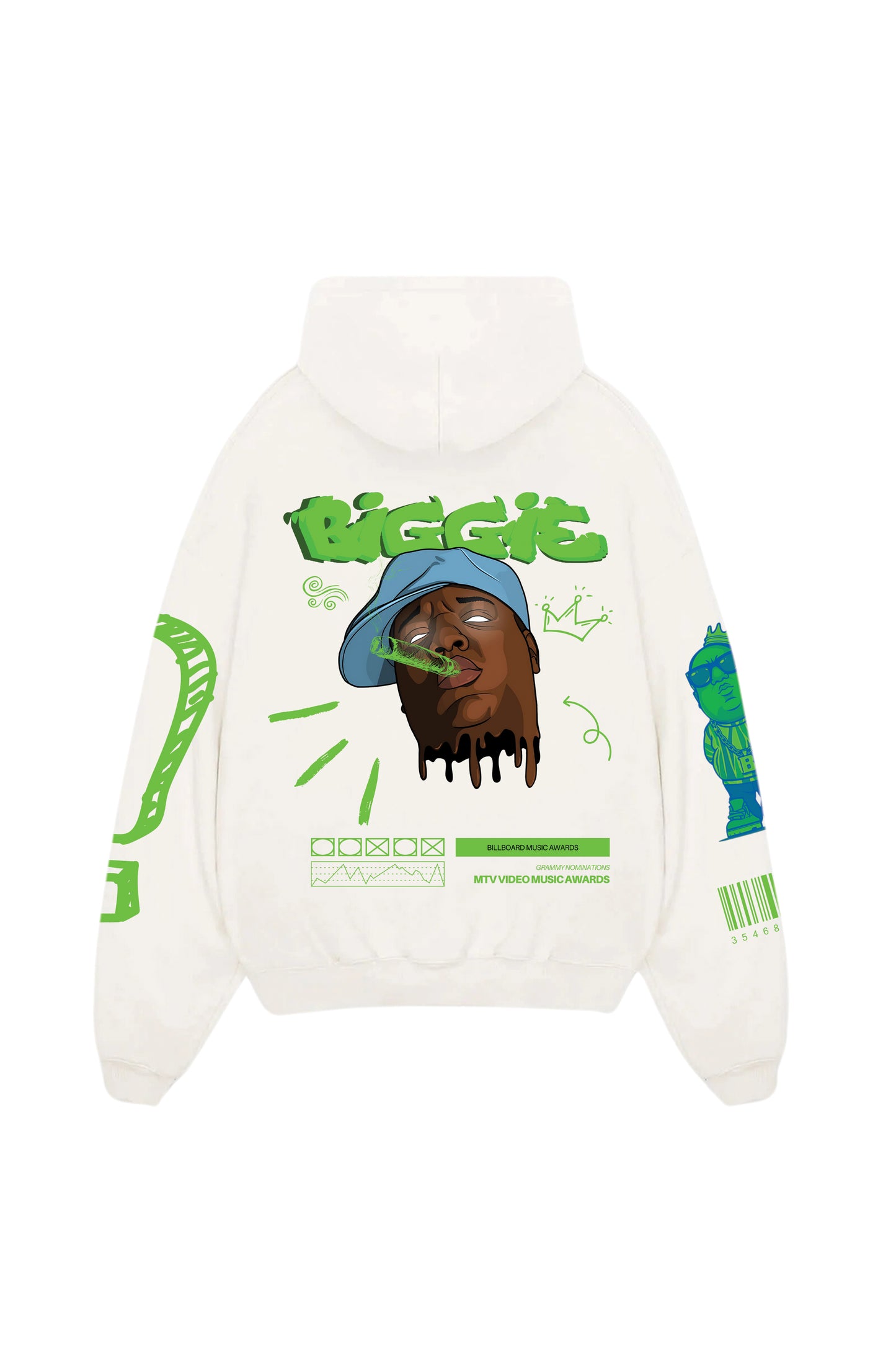 Biggie Designed Oversized Hoodie