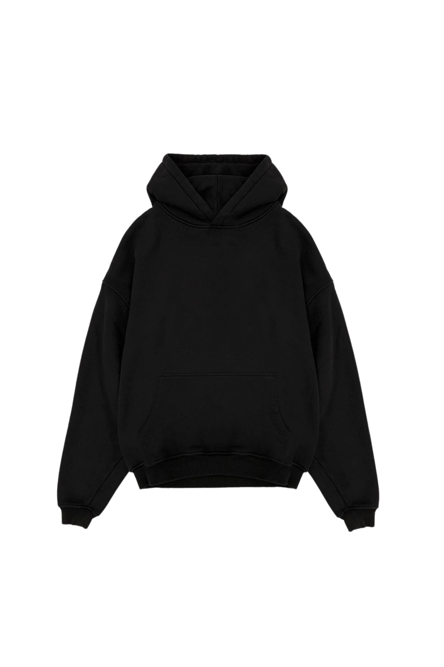 Solid Black Oversized Hoodie